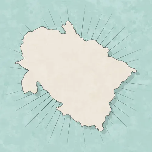 uttarakhand map in retro vintage style old textured paper